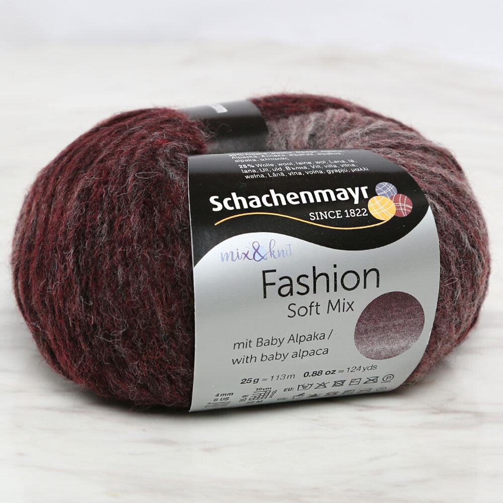 SMC Fashion Soft Mix Bordo Degrade 25 gr El Örgü İpi - 00139